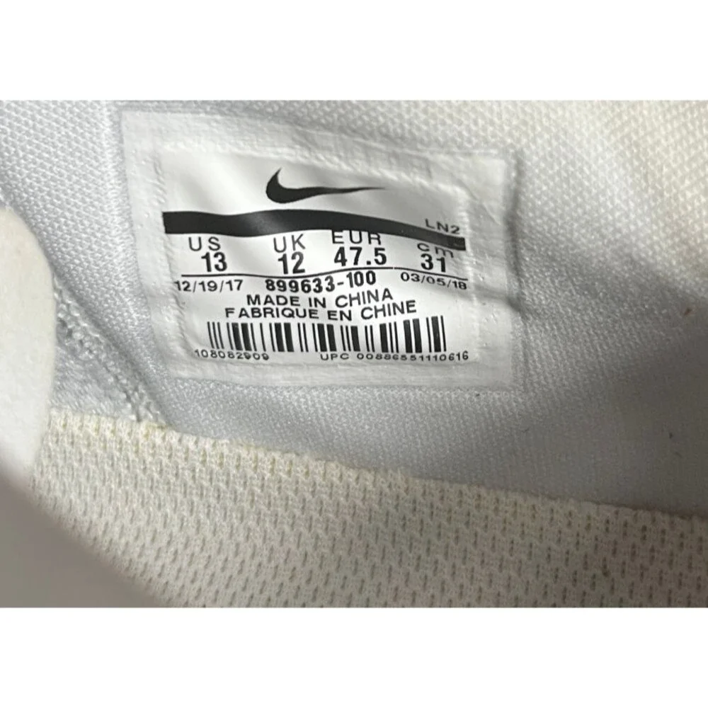 Nike Golf Shoes Men Size 13 Lunar Control Vapor 2 White Black 899633-100